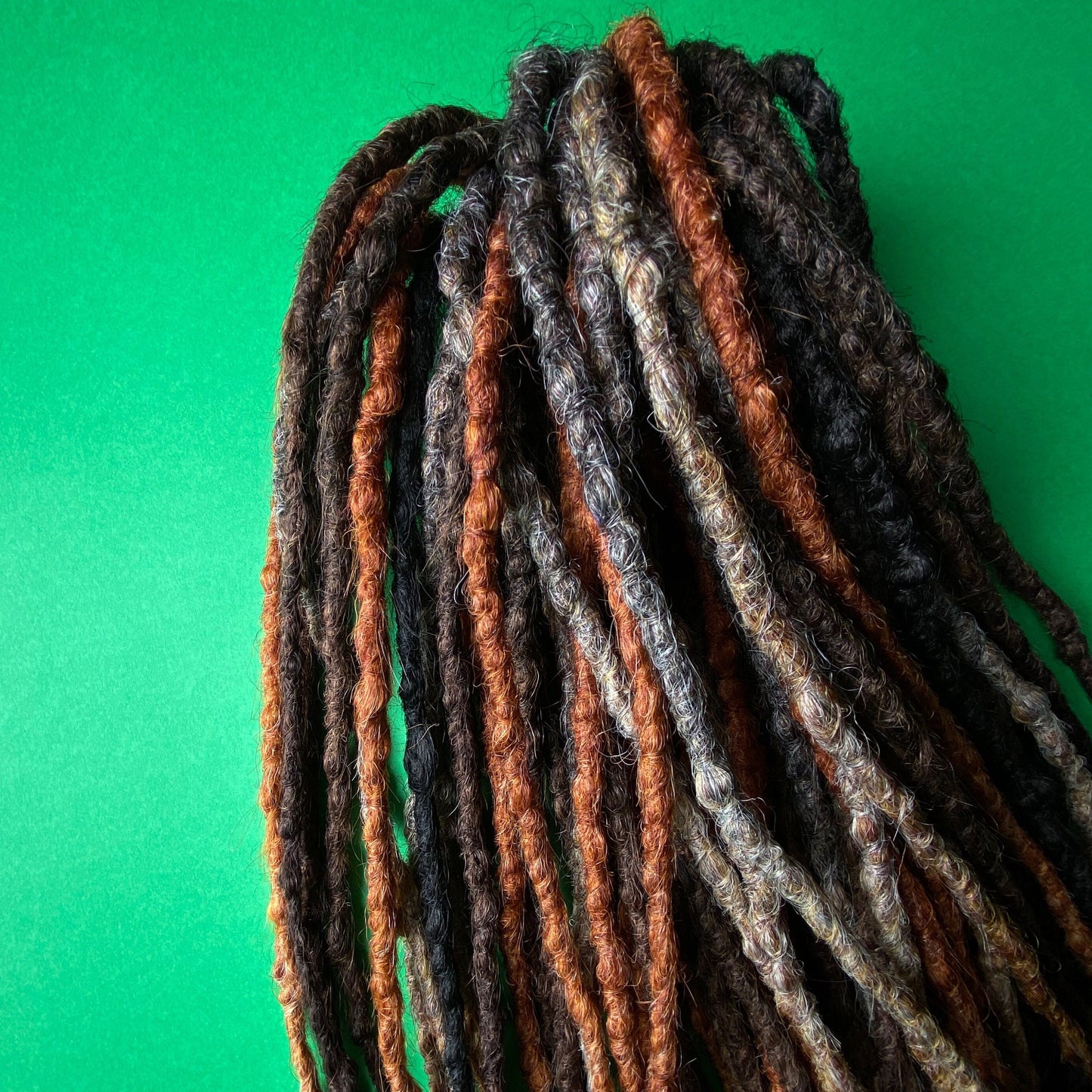 Brown and Ginger Crochet Synthetic Dreads