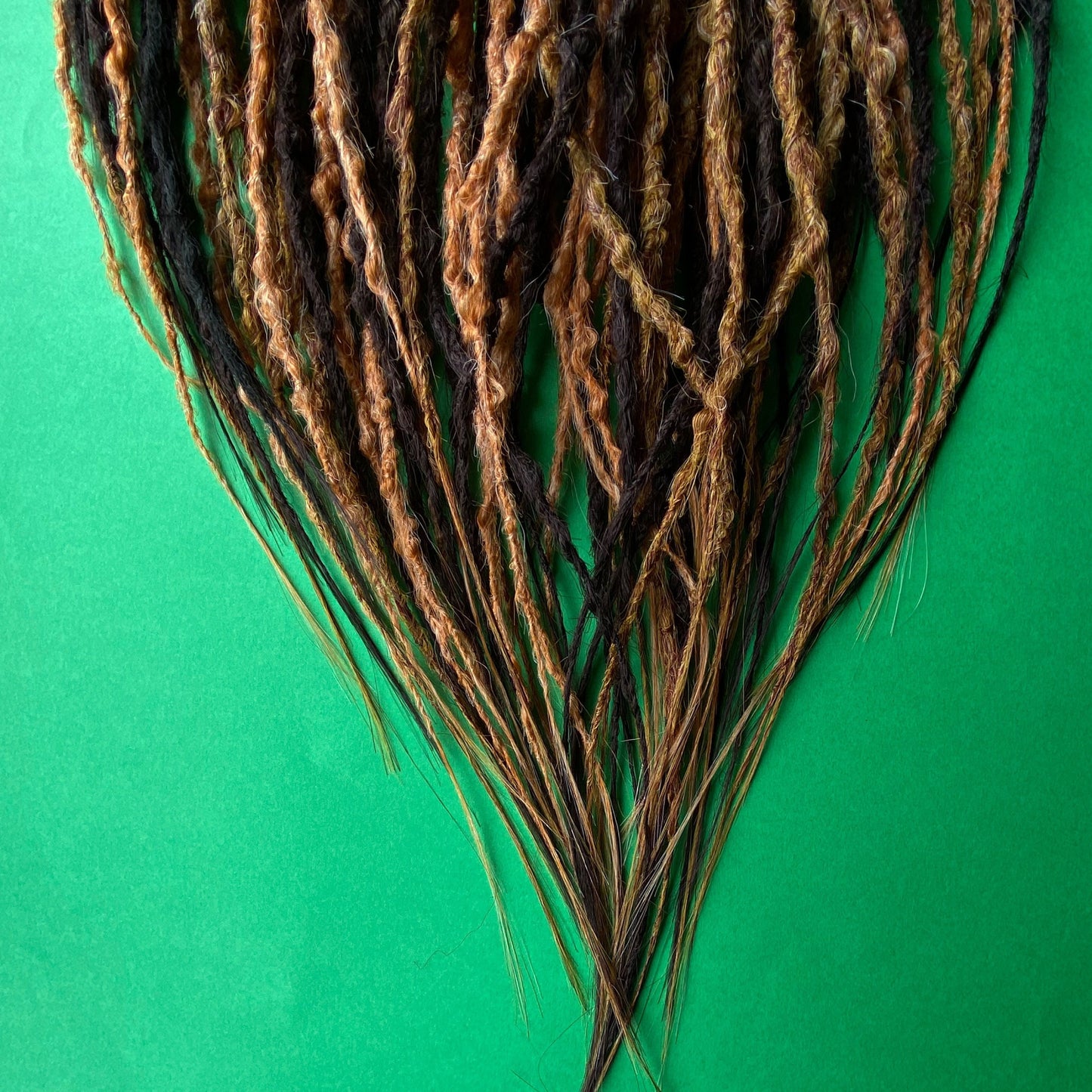 Brown and Ginger Crochet Synthetic Dreads