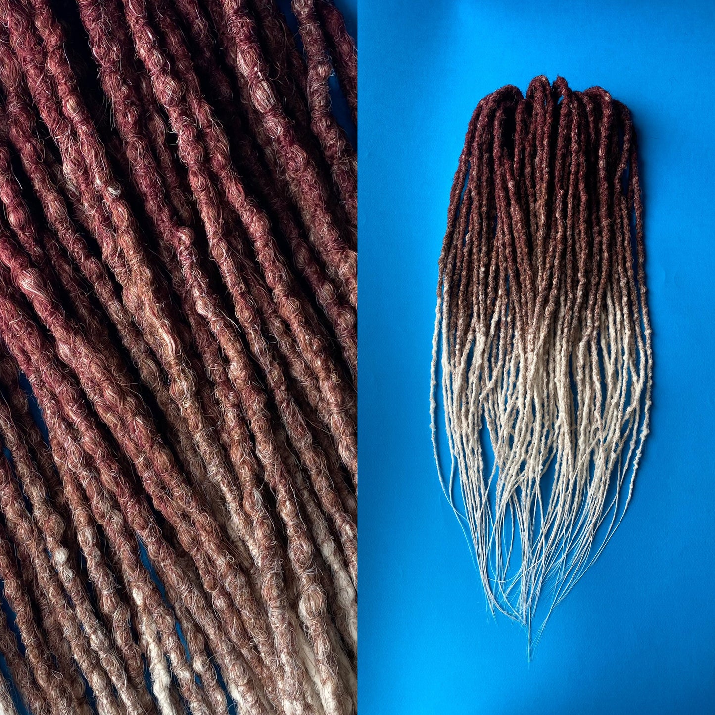 Brown to Blonde Ombre Synthetic Dreadlocks