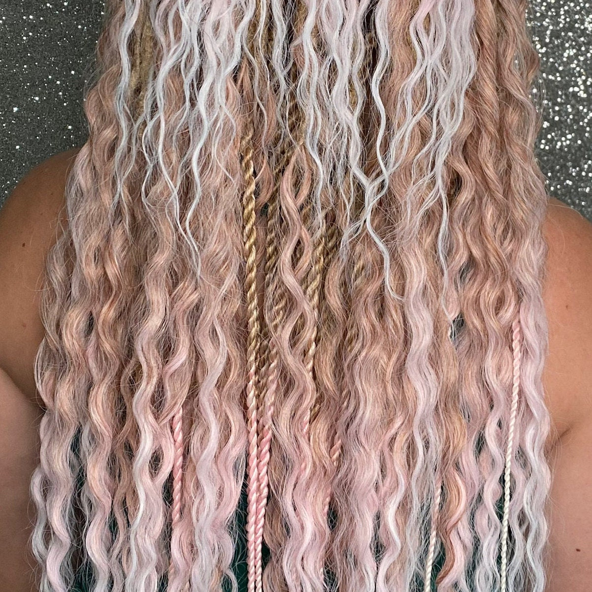 Blonde Curly Boho Dreadlocks