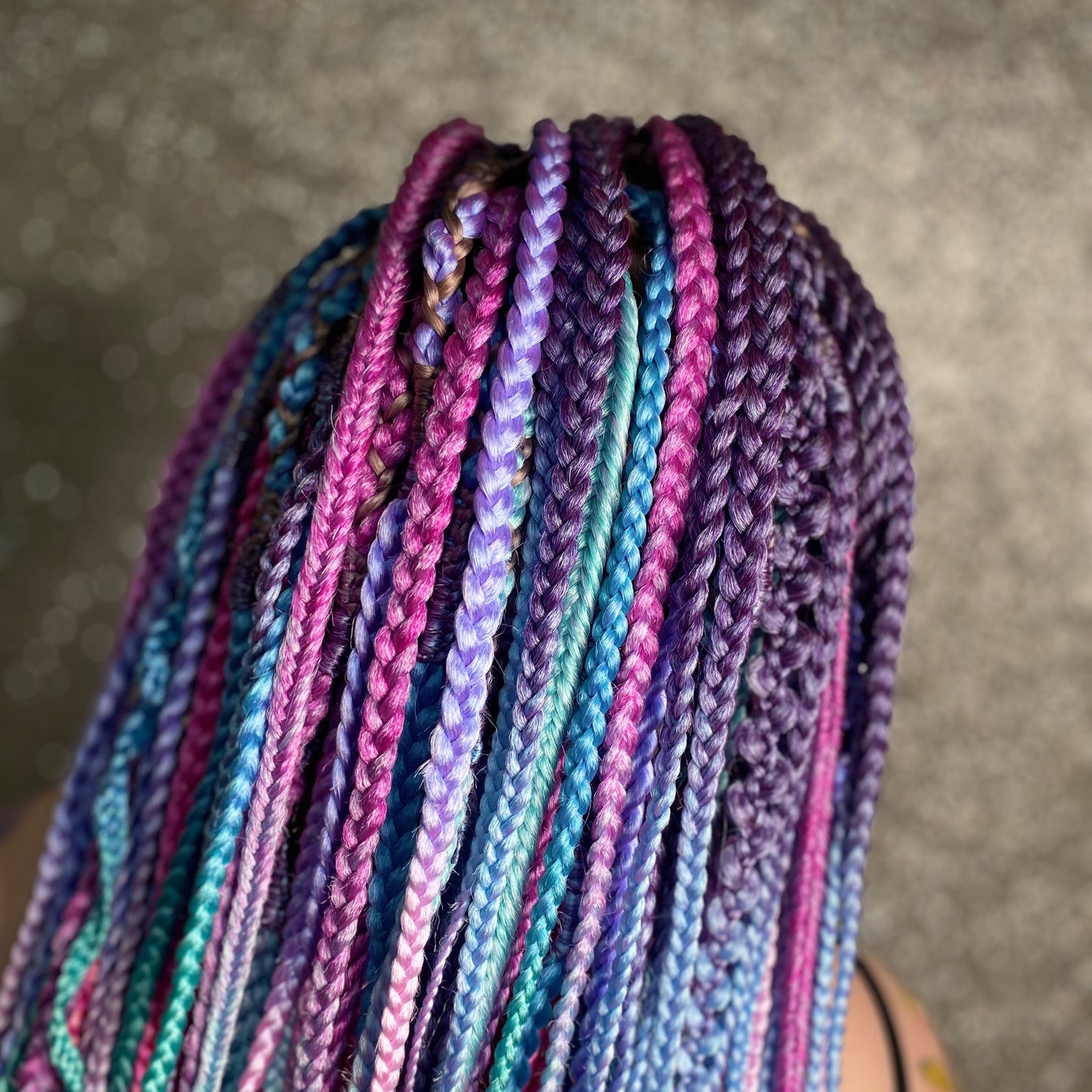 Bright Colorful Synthetic Braids