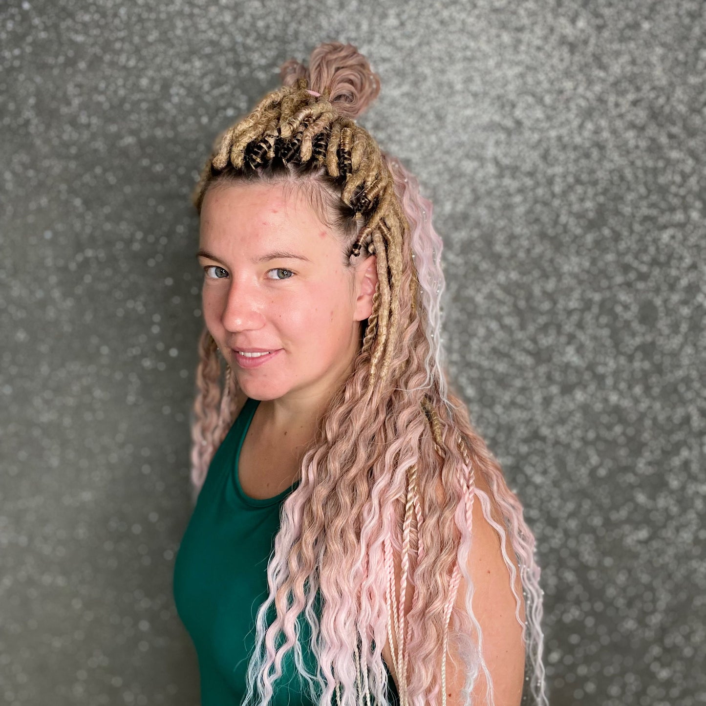 Blonde Curly Boho Dreadlocks