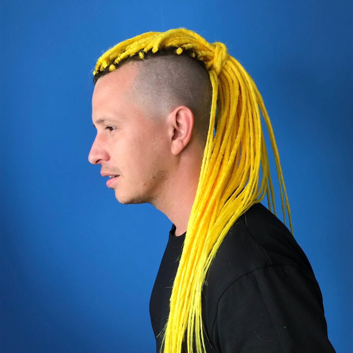 Men's Bright Yellow Synthetic Dreadlocks