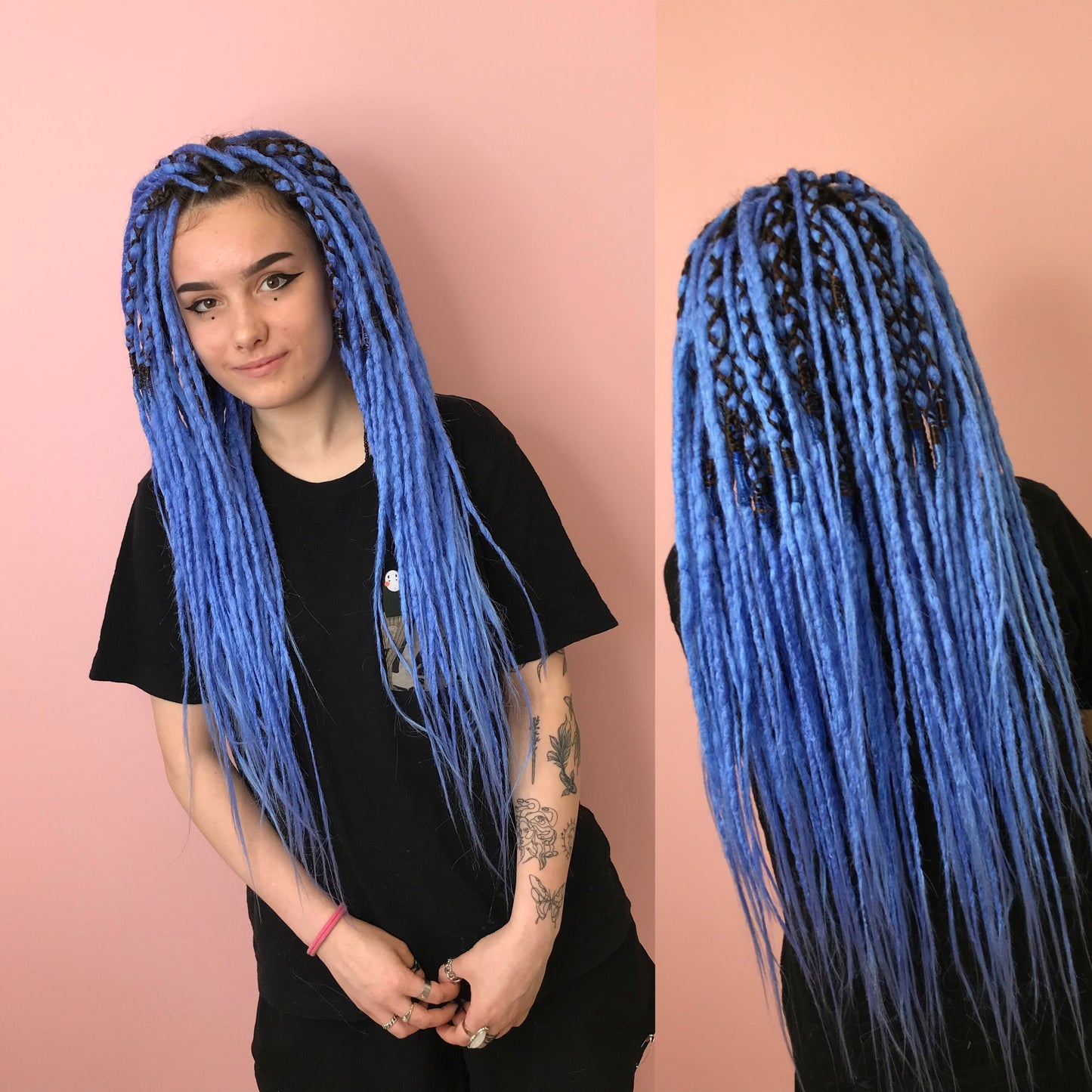 Blue Synthetic Dreadlocks