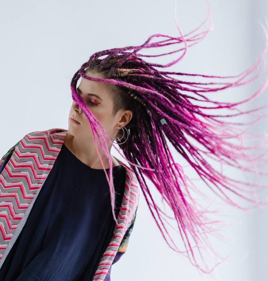 Magenta Pink Synthetic Dreadlocks