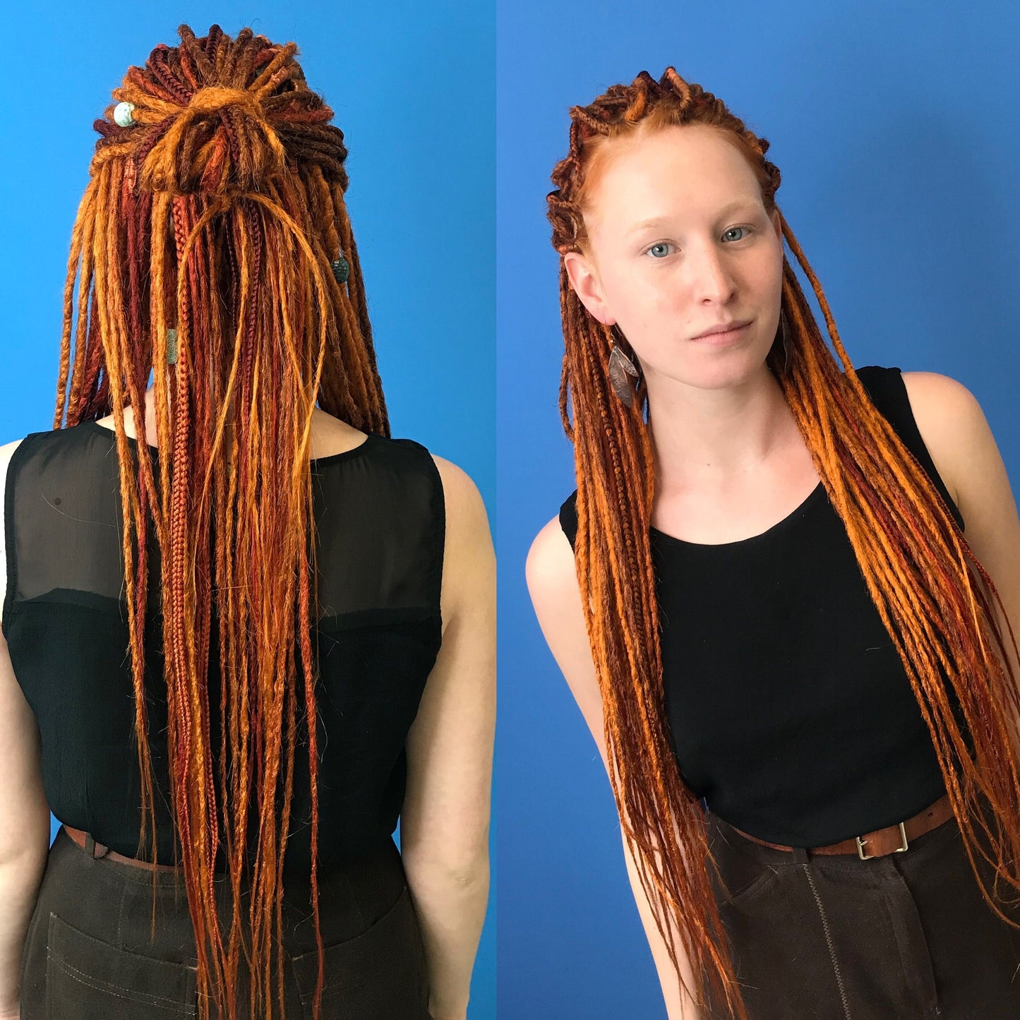 Ginger Red Synthetic Dreadlocks