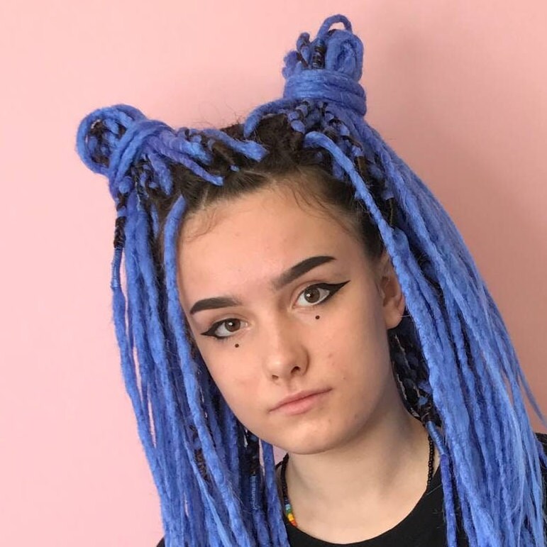 Blue Synthetic Dreadlocks