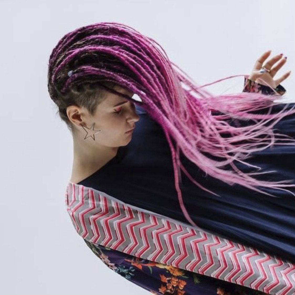 Magenta Pink Synthetic Dreadlocks