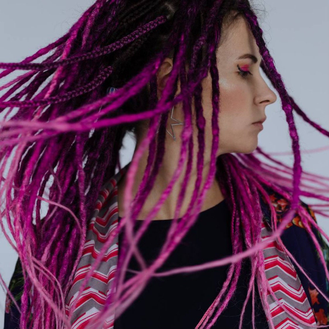 Magenta Pink Synthetic Dreadlocks