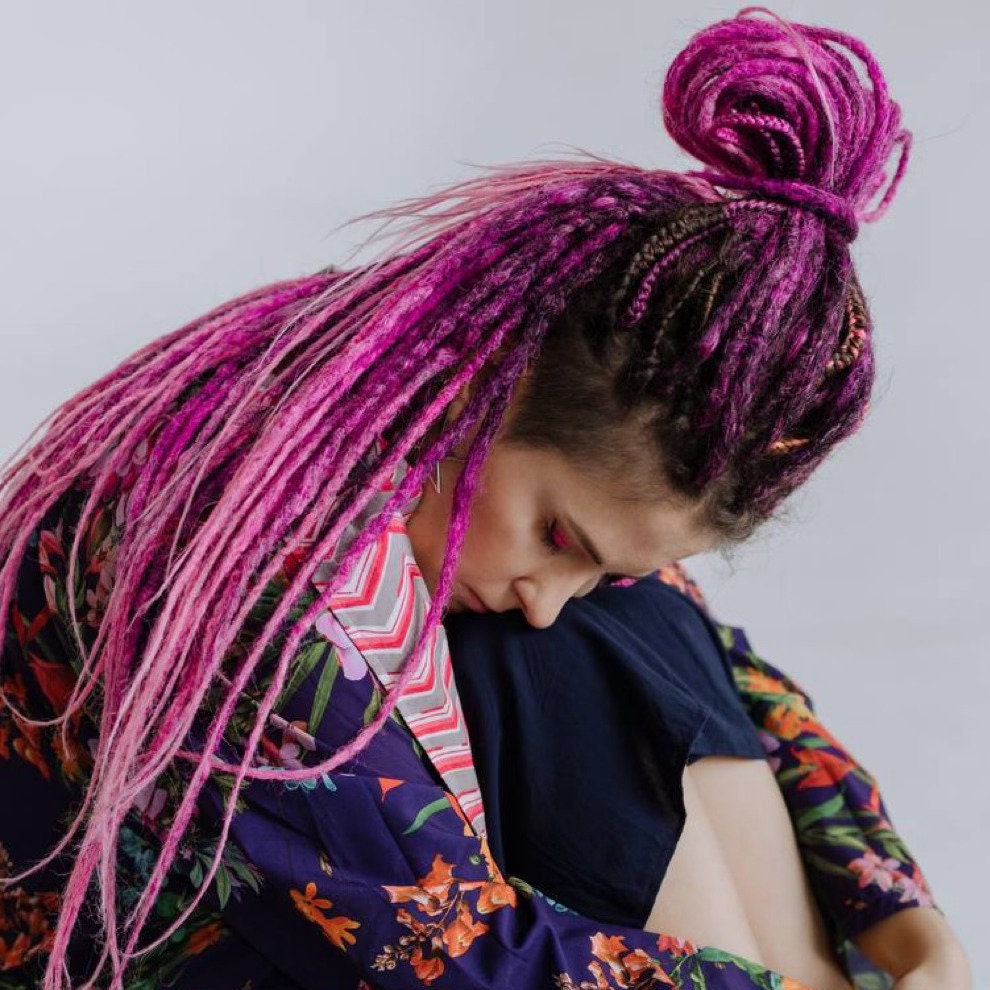 Magenta Pink Synthetic Dreadlocks