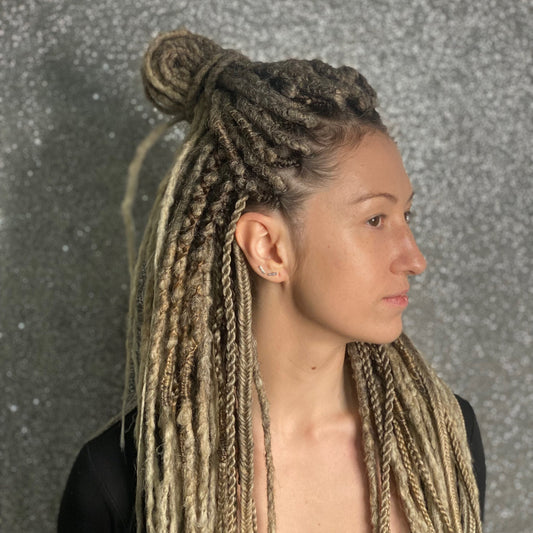 Light Brown Ombre Synthetic Dreadlocks